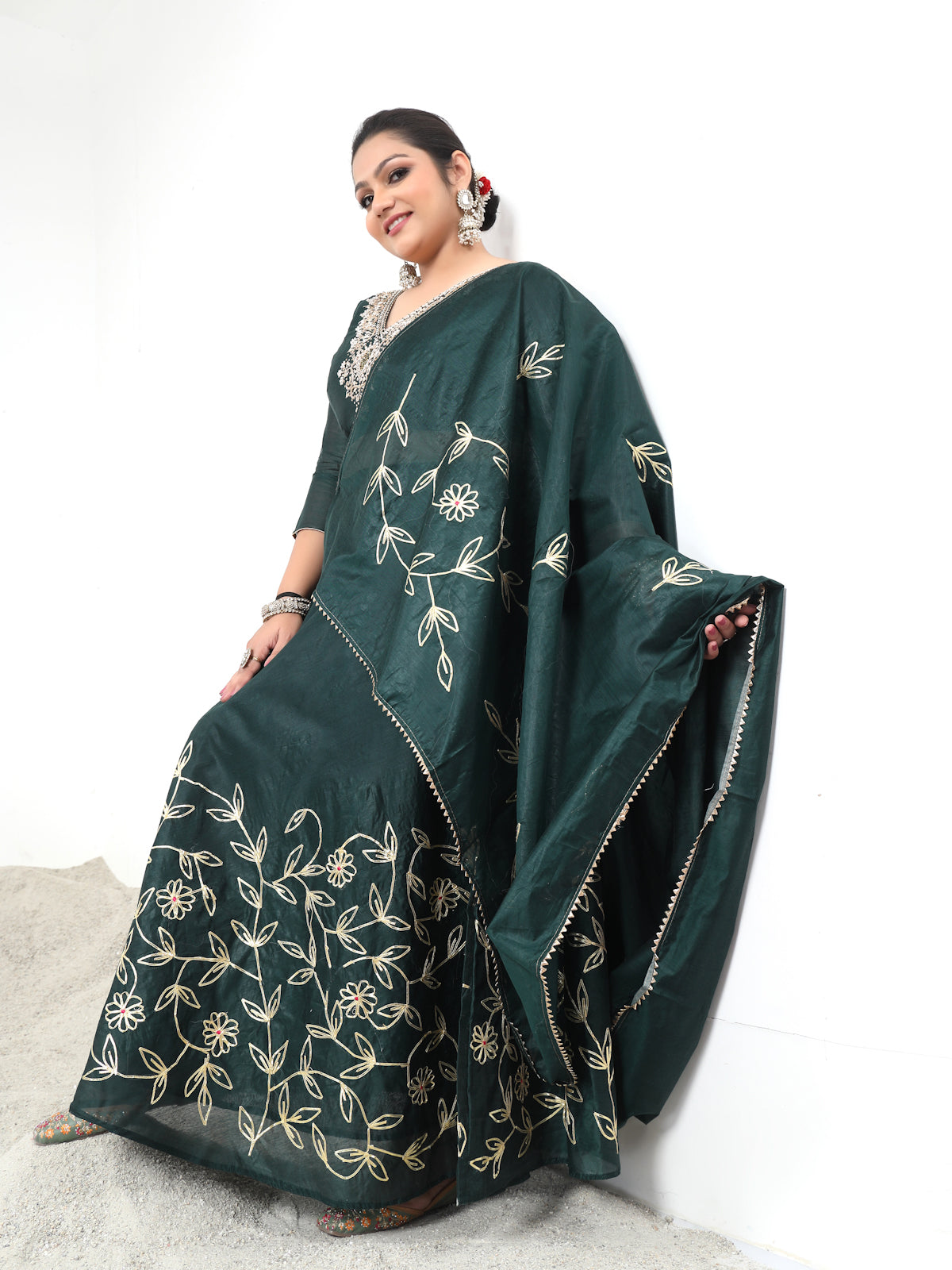 Emerald Royale Semi-Stitched Lehenga Set