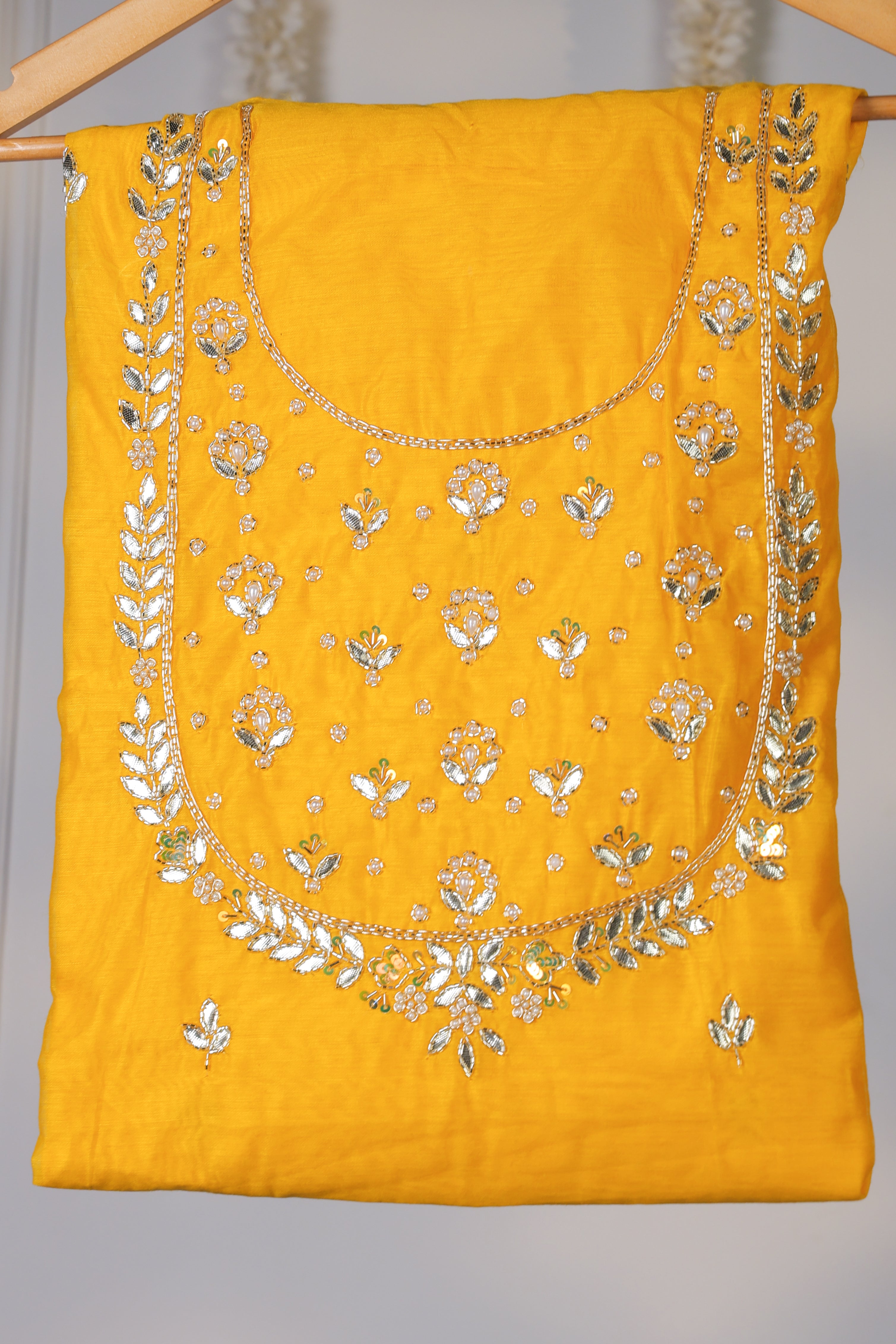 Marigold Majesty Yellow Semi-Stitched Lehenga Set
