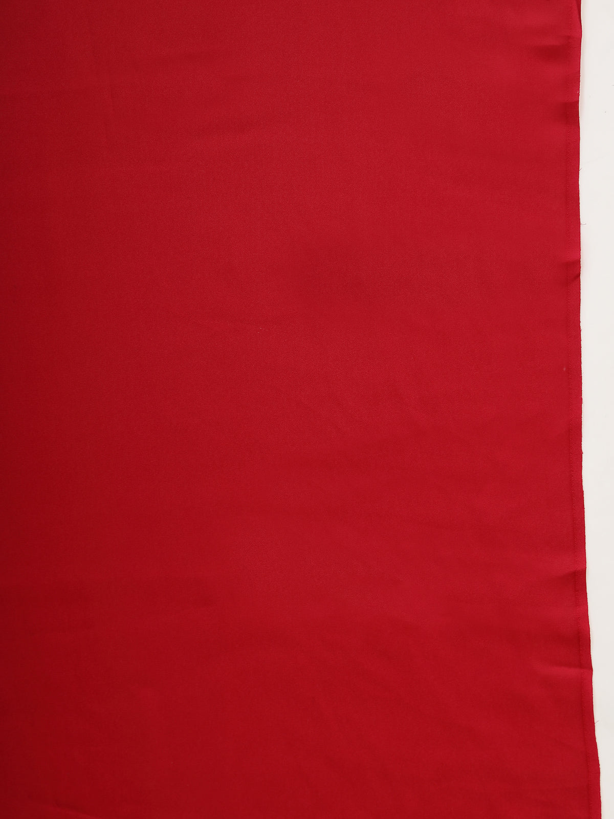 Crimson Red Satin Silk Saree