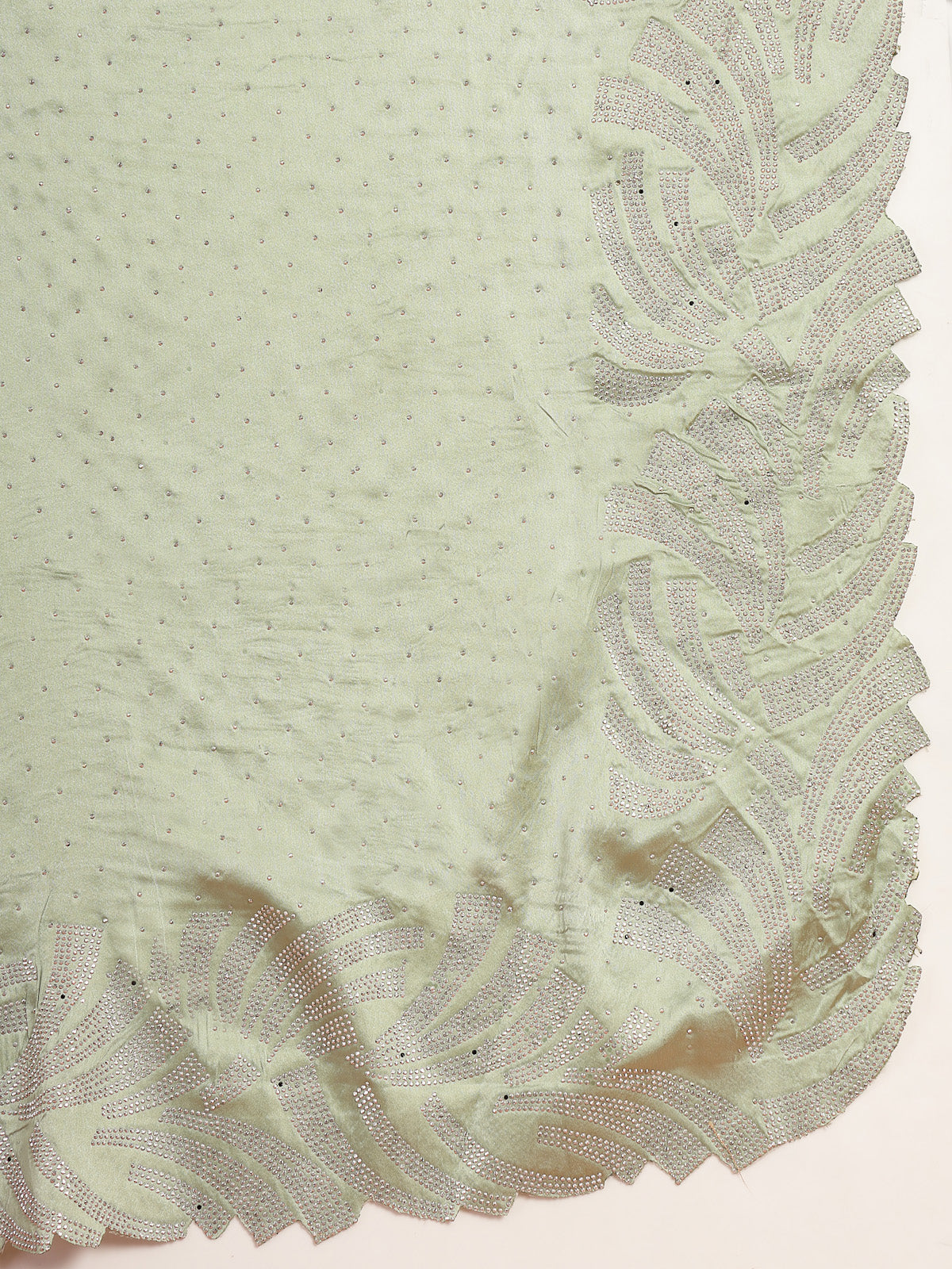 Sage Green Embroidered Organza Saree