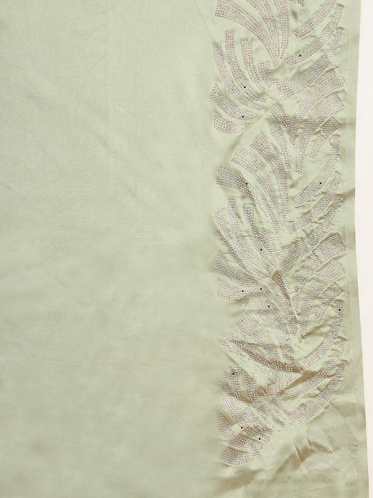 Sage Green Embroidered Organza Saree