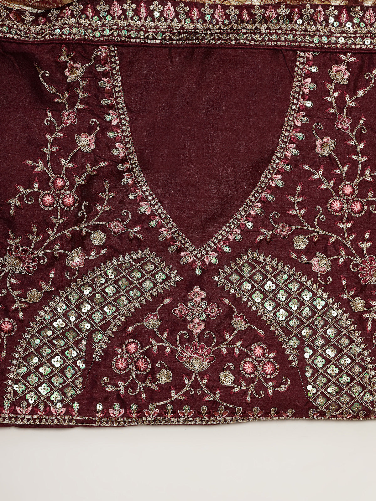 Mustard Golden Satin Saree Heavy Maroon Embroidered Border