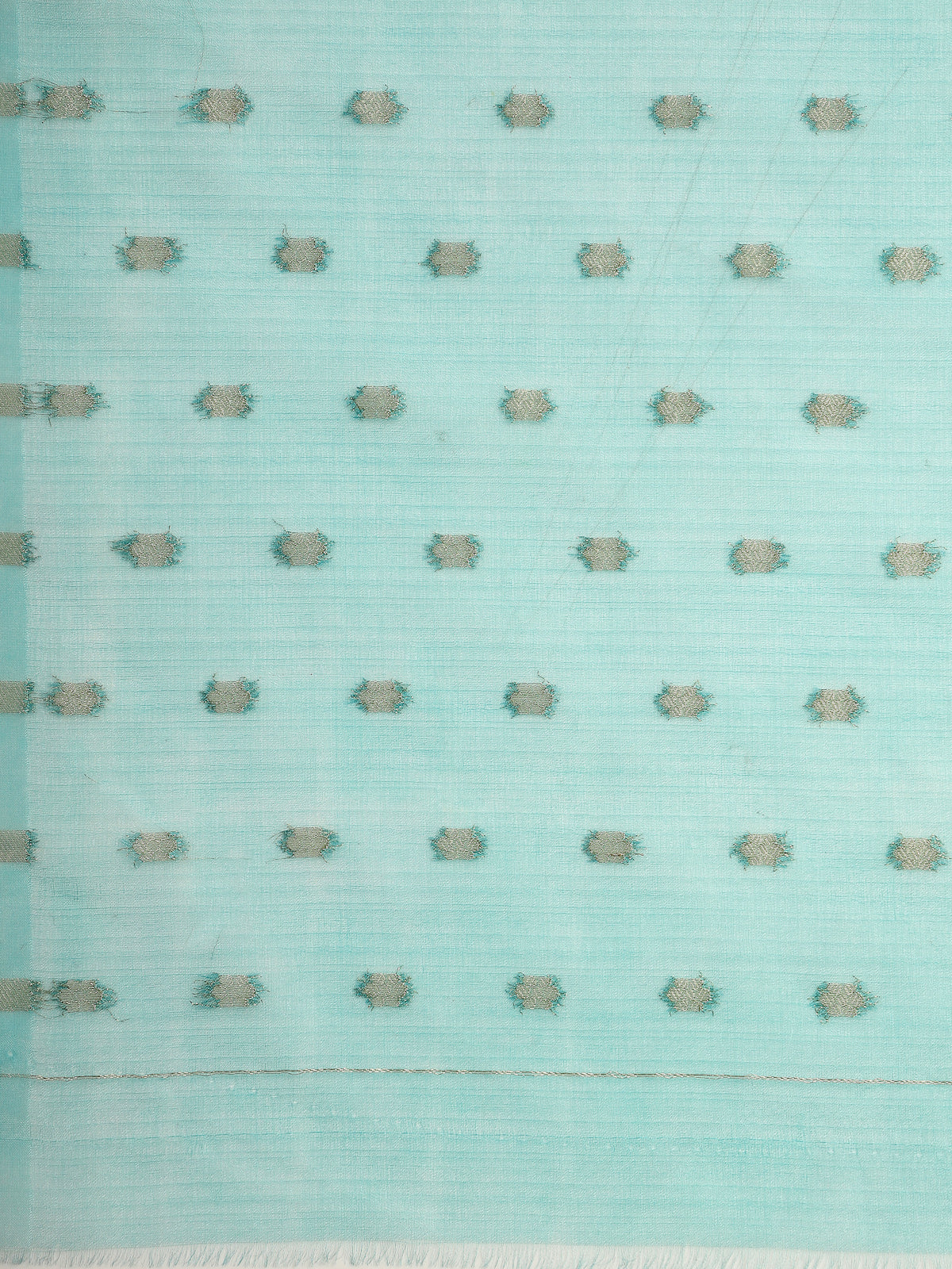Elegant Aqua Blue Satin Silk Saree