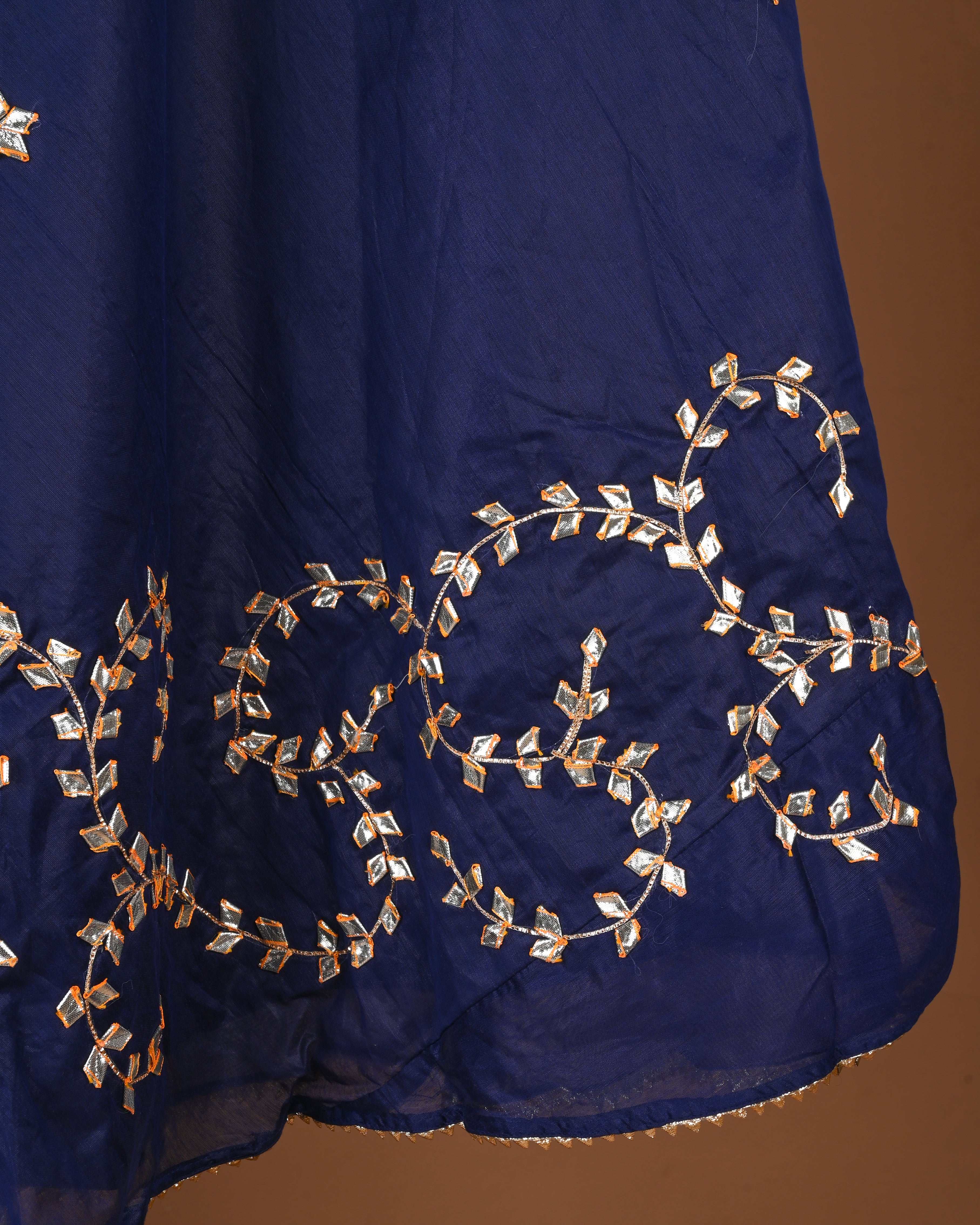 Royal Blue Semistitched Lehenga Set
