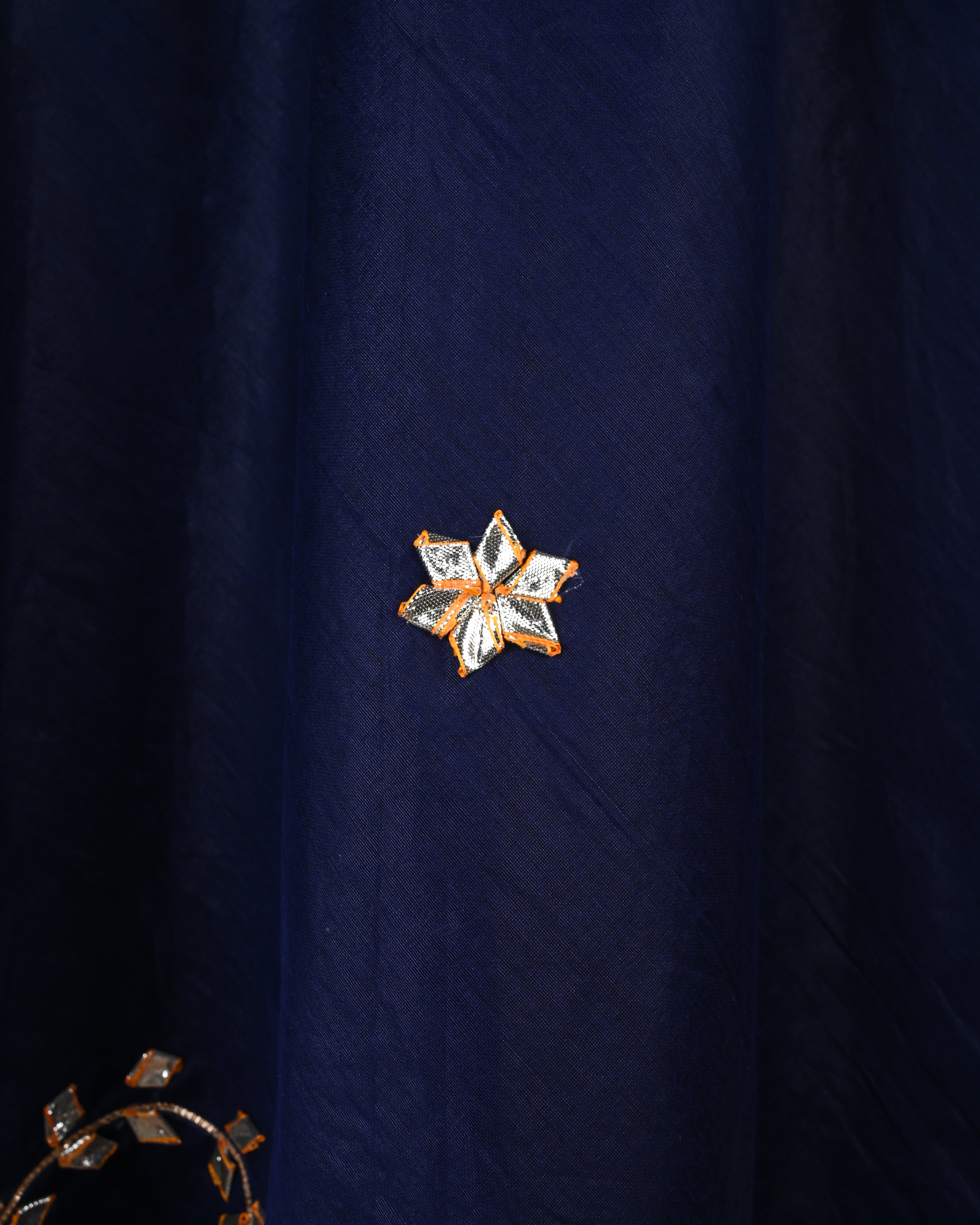 Royal Blue Semistitched Lehenga Set