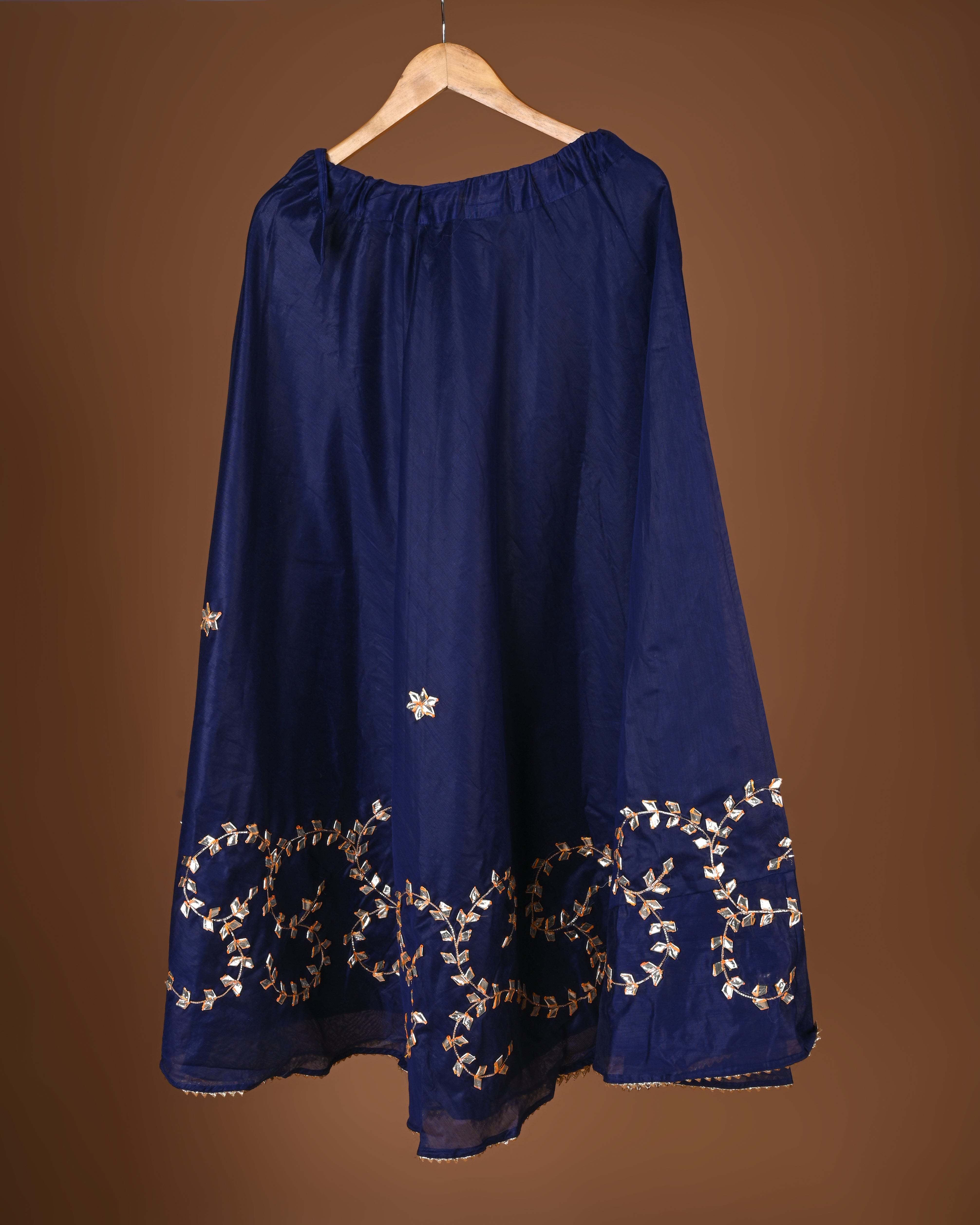 Royal Blue Semistitched Lehenga Set