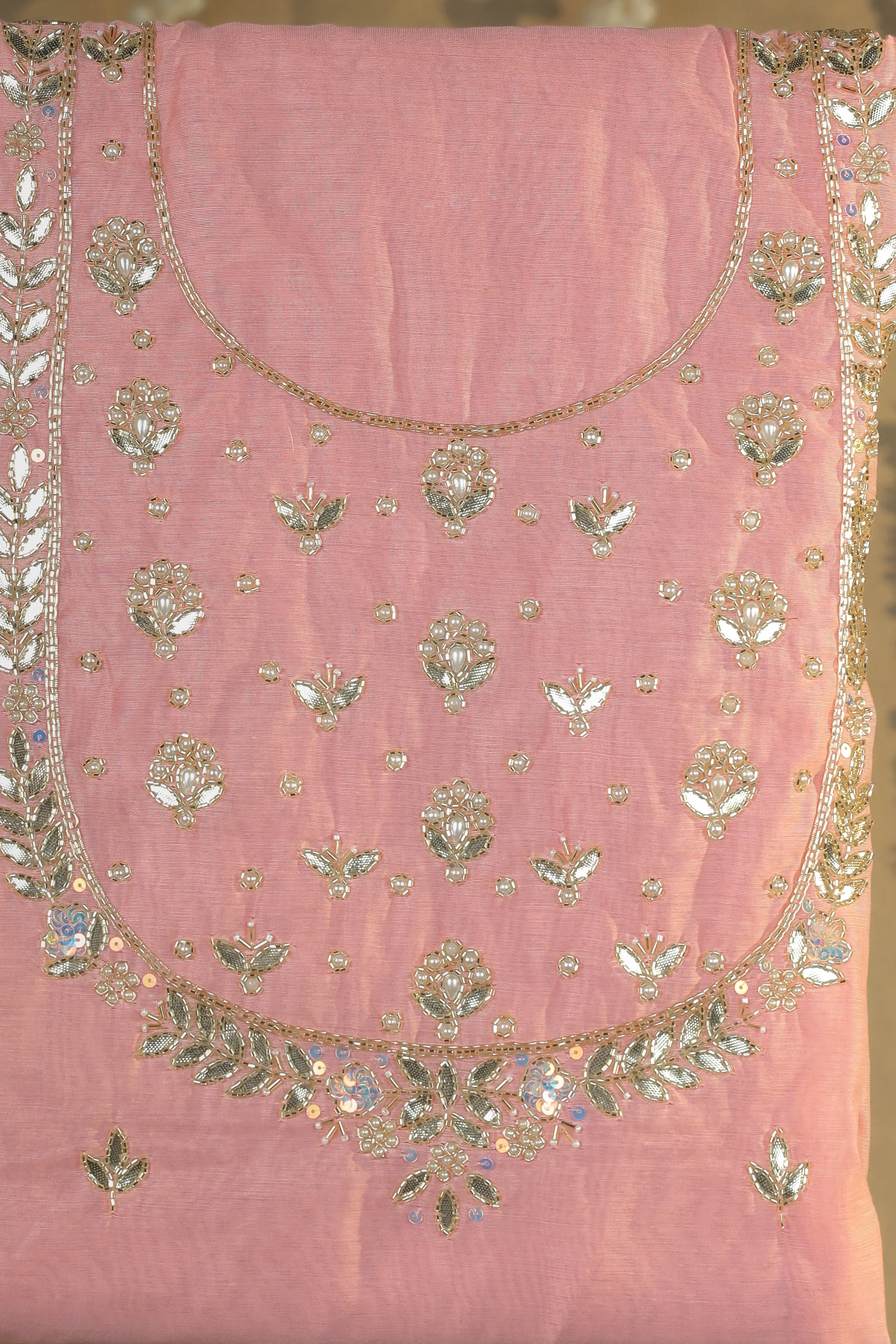 Dusky Rose Pink Semi-Stitched Lehenga Set
