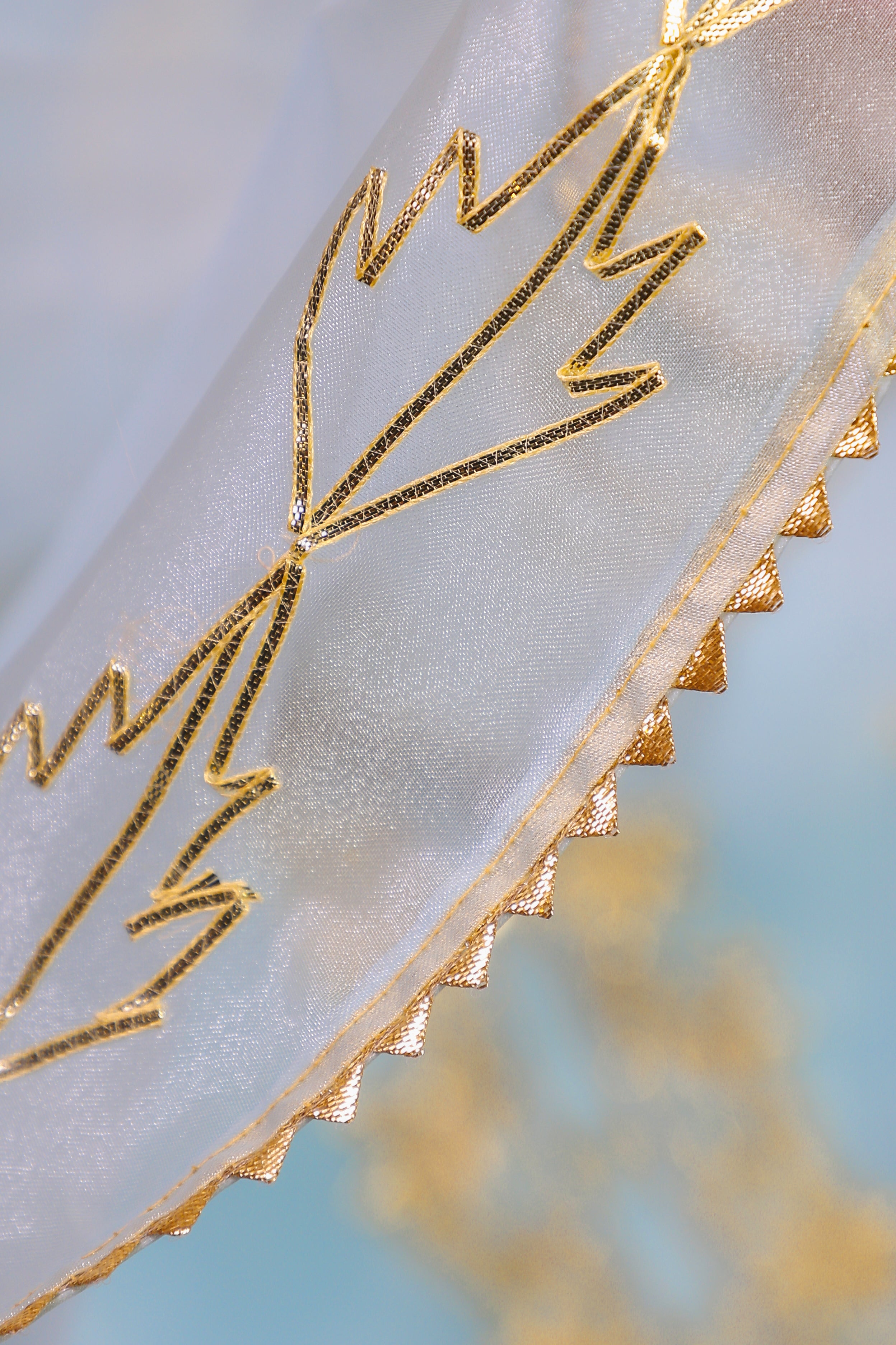 Sky Blue Unstitch Suit with Handcrafted Zardozi, Pearl, and Heavy Gota Patti Work