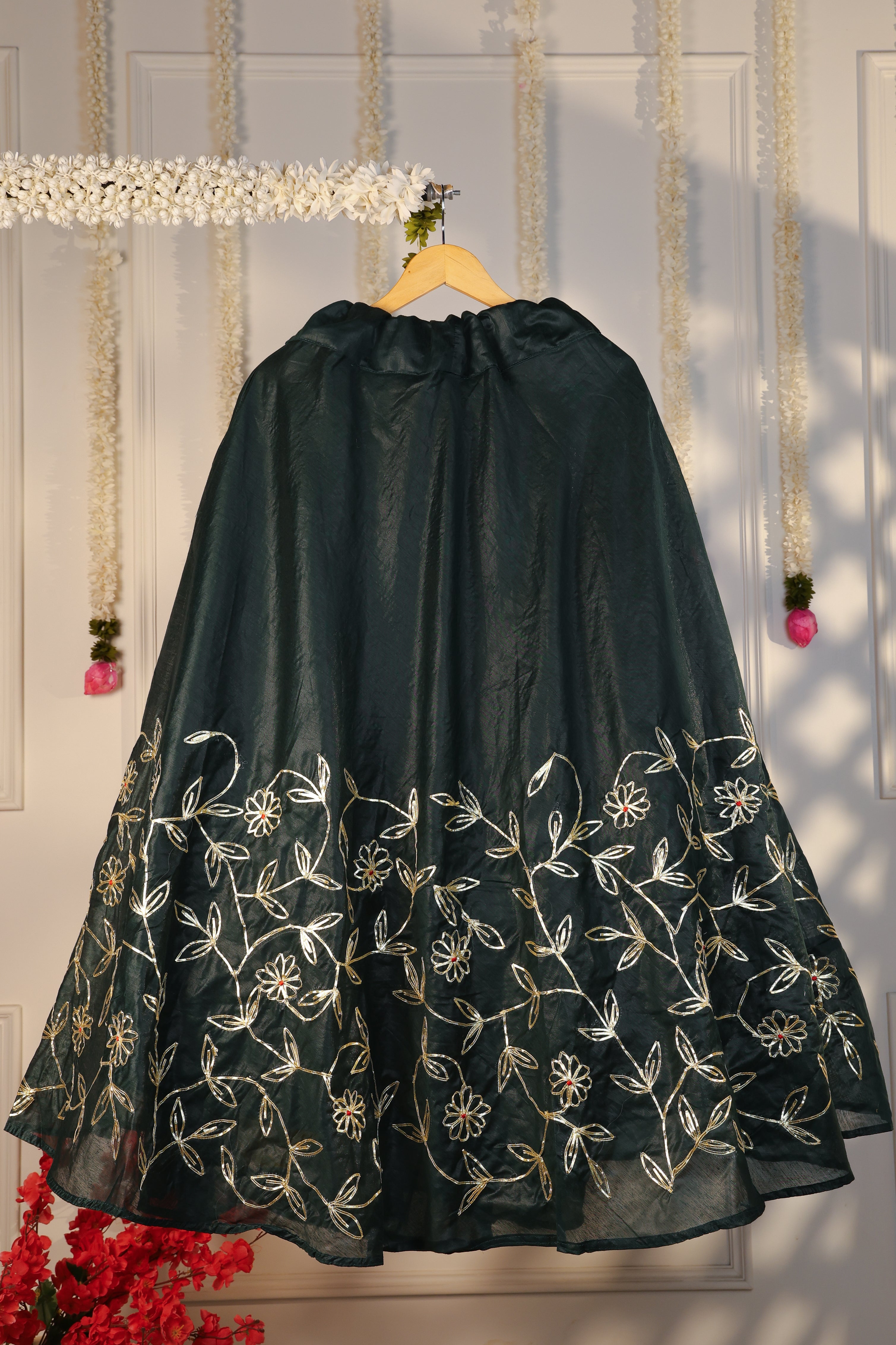 Emerald Royale Semi-Stitched Lehenga Set