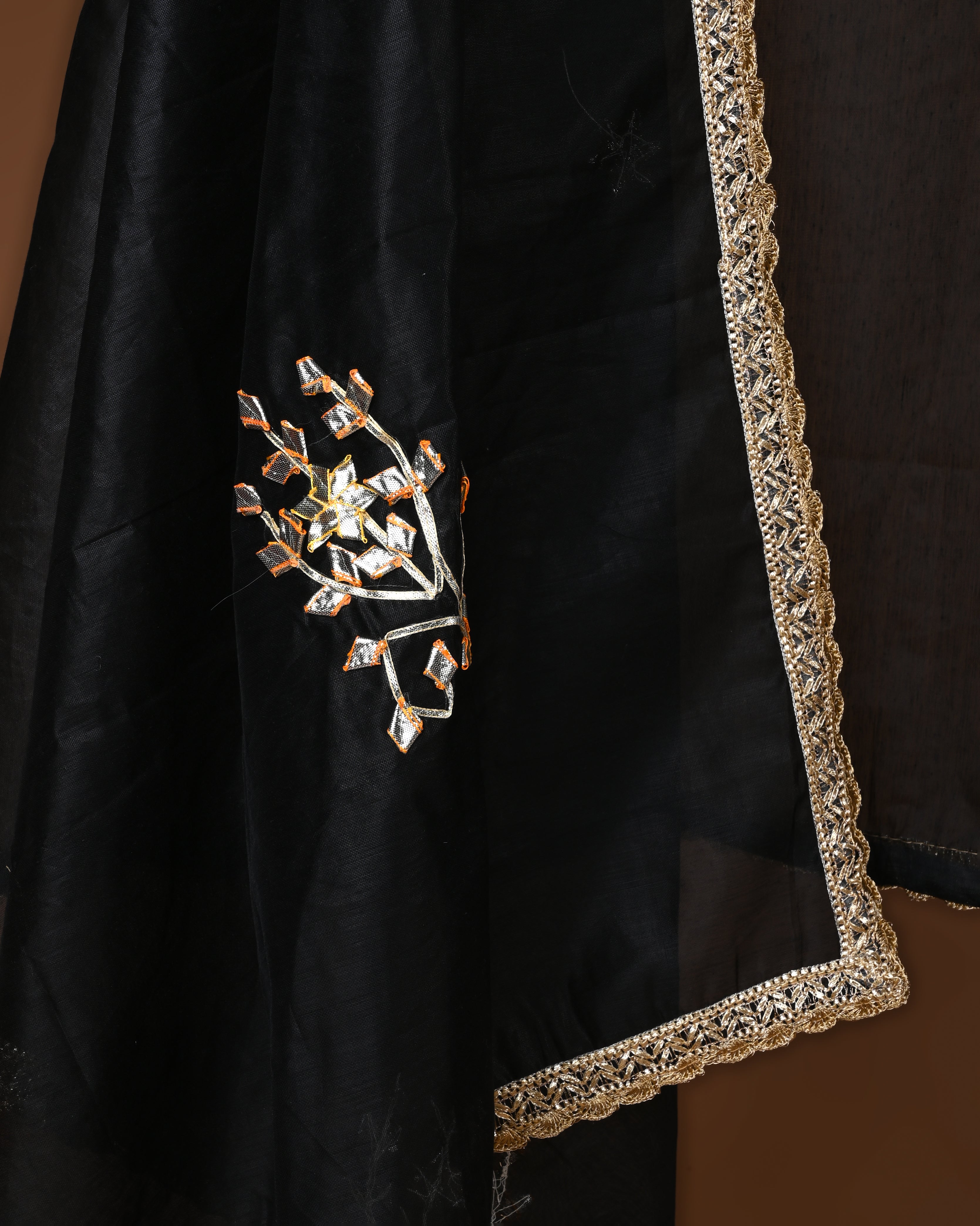 Noir Majesty Silk Lehenga Set